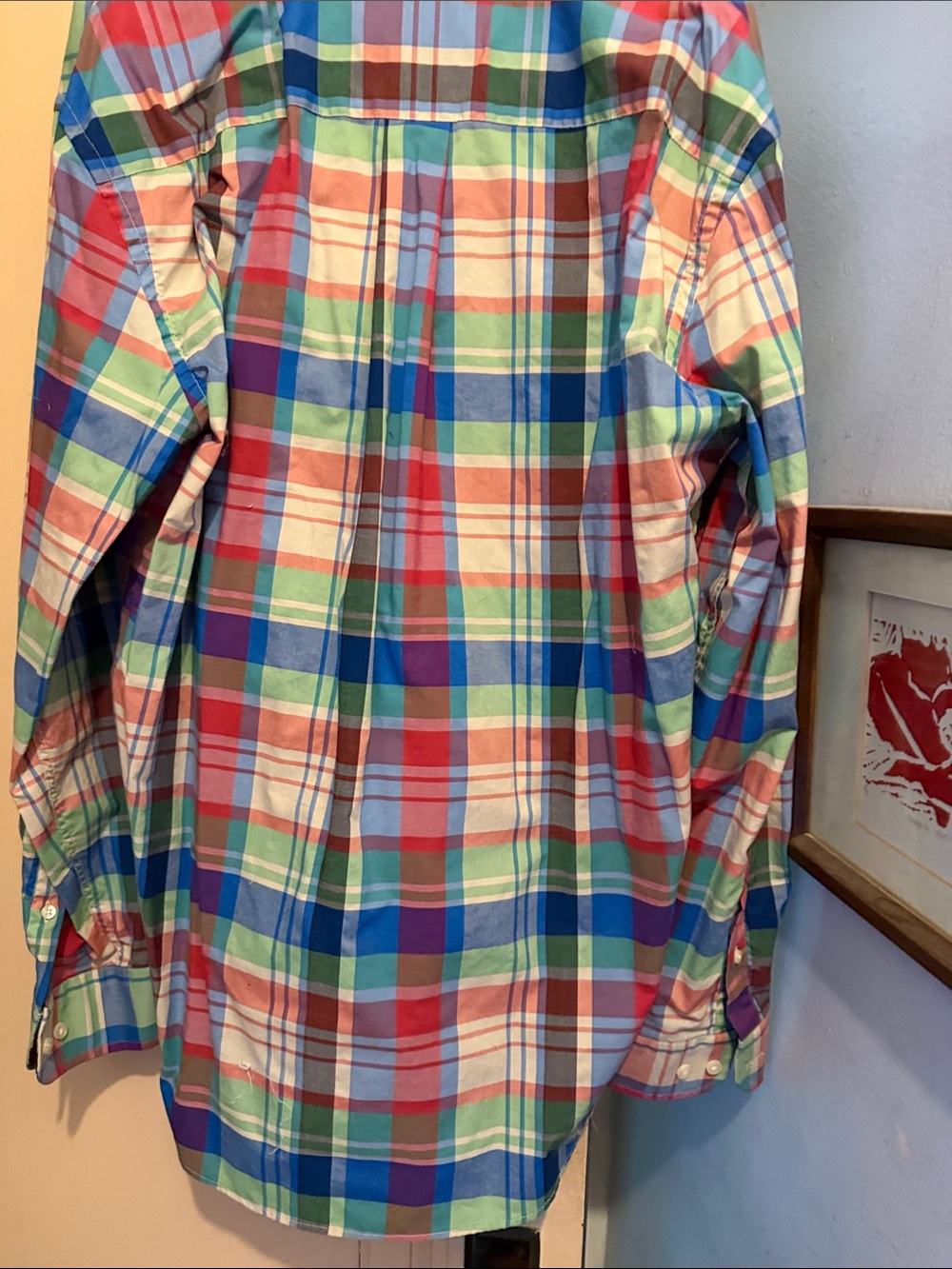Jos. A. Bank Multicolor Plaid Button-Down Shirt - Red, Blue, Green - Picture 5 of 5